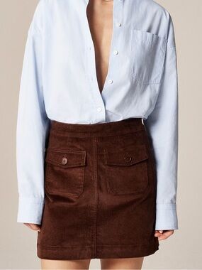 J.Crew Patch-pocket Mini Corduroy Skirt (14, Brown)